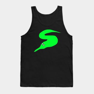 Green Squirmles Inspired Worm On A String Tank Top